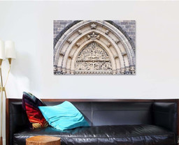 Main Entrance Door Last Supper Portal Last Supper Christian Premium Multi Canvas Prints, Multi Piece Panel Canvas Luxury Gallery Wall Fine Art Print Single Wrapped Canvas (Ready To Hang) 1 PIECE(32x48)
