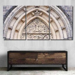 Main Entrance Door Last Supper Portal Last Supper Christian Premium Multi Canvas Prints, Multi Piece Panel Canvas Luxury Gallery Wall Fine Art Print Multi Wrapped Canvas (Ready To Hang) 3PIECE(54x24)