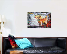 Abstract Funky Deer Painting Deer Animals Premium Multi Canvas Prints, Multi Piece Panel Canvas Luxury Gallery Wall Fine Art Print Single Wrapped Canvas (Ready To Hang) 1 PIECE(24x36)
