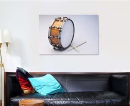 Drum Drumsticks Isolated On White Snare Drum Music Premium Multi Canvas Prints, Multi Piece Panel Canvas Luxury Gallery Wall Fine Art Print Single Wrapped Canvas (Ready To Hang) 1 PIECE(32x48)
