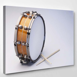 Drum Drumsticks Isolated On White Snare Drum Music Premium Multi Canvas Prints, Multi Piece Panel Canvas Luxury Gallery Wall Fine Art Print Single Wrapped Canvas (Ready To Hang) 1 PIECE(8x10)