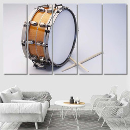 Drum Drumsticks Isolated On White Snare Drum Music Premium Multi Canvas Prints, Multi Piece Panel Canvas Luxury Gallery Wall Fine Art Print Multi Wrapped Canvas (Ready To Hang) 5PIECE(Mixed 12)