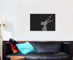 New Year Illumination Deer Evening 1 1 Deer Animals Premium Multi Canvas Prints, Multi Piece Panel Canvas Luxury Gallery Wall Fine Art Print Single Wrapped Canvas (Ready To Hang) 1 PIECE(24x36)