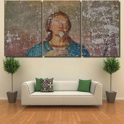 Abandoned Church Near Town Dalmatovo Today Christian Premium Multi Canvas Prints, Multi Piece Panel Canvas Luxury Gallery Wall Fine Art Print Multi Wrapped Canvas (Ready To Hang) 3PIECE(54x24)