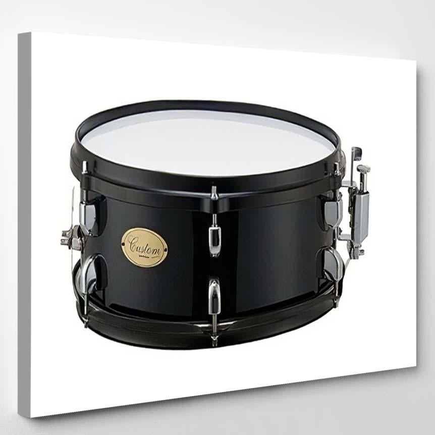 Black Marching Snare Drum Parade Music Drum Music Premium Multi Canvas Prints, Multi Piece Panel Canvas Luxury Gallery Wall Fine Art Print Single Wrapped Canvas (Ready To Hang) 1 PIECE(8x10)