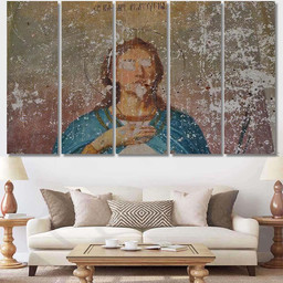 Abandoned Church Near Town Dalmatovo Today Christian Premium Multi Canvas Prints, Multi Piece Panel Canvas Luxury Gallery Wall Fine Art Print Multi Wrapped Canvas (Ready To Hang) 5PIECE(60x36)