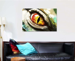 Digital Art Lizard Eyes Dragon Animals Premium Multi Canvas Prints, Multi Piece Panel Canvas Luxury Gallery Wall Fine Art Print Single Wrapped Canvas (Ready To Hang) 1 PIECE(32x48)