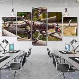 Quality Replicas Dinosaurs Museum Park Outdoors 7 Dinosaur Animals Premium Multi Canvas Prints, Multi Piece Panel Canvas Luxury Gallery Wall Fine Art Print Multi Wrapped Canvas (Ready To Hang) 5PIECE(Mixed 12)