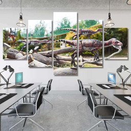 Quality Replicas Dinosaurs Museum Park Outdoors Dinosaur Animals Premium Multi Canvas Prints, Multi Piece Panel Canvas Luxury Gallery Wall Fine Art Print Multi Wrapped Canvas (Ready To Hang) 5PIECE(Mixed 12)