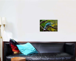 Lizarddragon Chameleon Bluecrested Lizard Indochinese Forest Dragon Animals Premium Multi Canvas Prints, Multi Piece Panel Canvas Luxury Gallery Wall Fine Art Print Single Wrapped Canvas (Ready To Hang) 1 PIECE(16x24)