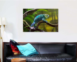 Lizarddragon Chameleon Bluecrested Lizard Indochinese Forest Dragon Animals Premium Multi Canvas Prints, Multi Piece Panel Canvas Luxury Gallery Wall Fine Art Print Single Wrapped Canvas (Ready To Hang) 1 PIECE(32x48)