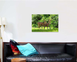 Cheetal Chital Deer Known Spotted Lush Deer Animals Premium Multi Canvas Prints, Multi Piece Panel Canvas Luxury Gallery Wall Fine Art Print Single Wrapped Canvas (Ready To Hang) 1 PIECE(24x36)