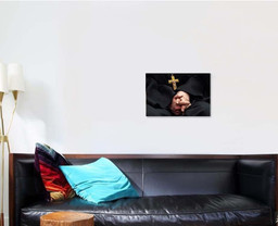 Golden Cross Crucifixion Jesus On Chest 1 Jesus Christian Premium Multi Canvas Prints, Multi Piece Panel Canvas Luxury Gallery Wall Fine Art Print Single Wrapped Canvas (Ready To Hang) 1 PIECE(16x24)