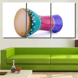 Goblet Drum Chalice Single Membranous Head Drum Music Premium Multi Canvas Prints, Multi Piece Panel Canvas Luxury Gallery Wall Fine Art Print Multi Wrapped Canvas (Ready To Hang) 3PIECE(36 x18)
