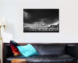 Blue Hour St Peter Basilica Vatican Christian Premium Multi Canvas Prints, Multi Piece Panel Canvas Luxury Gallery Wall Fine Art Print Single Wrapped Canvas (Ready To Hang) 1 PIECE(32x48)