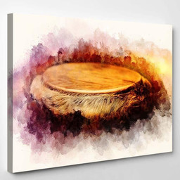 African Djembe Drum Softly Blurred Watercolor Drum Music Premium Multi Canvas Prints, Multi Piece Panel Canvas Luxury Gallery Wall Fine Art Print Single Wrapped Canvas (Ready To Hang) 1 PIECE(8x10)