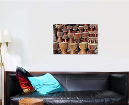 African Drums Djembe Sale Gambia West Drum Music Premium Multi Canvas Prints, Multi Piece Panel Canvas Luxury Gallery Wall Fine Art Print Single Wrapped Canvas (Ready To Hang) 1 PIECE(24x36)