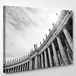 Iew St Peters Basilica Sunny Day Christian Premium Multi Canvas Prints, Multi Piece Panel Canvas Luxury Gallery Wall Fine Art Print Single Wrapped Canvas (Ready To Hang) 1 PIECE(8x10)