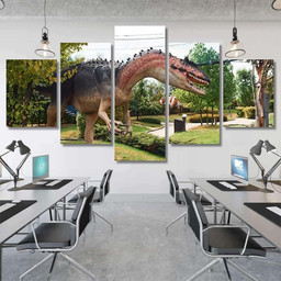 Quality Replicas Dinosaurs Museum Park Outdoors 2 Dinosaur Animals Premium Multi Canvas Prints, Multi Piece Panel Canvas Luxury Gallery Wall Fine Art Print Multi Wrapped Canvas (Ready To Hang) 5PIECE(Mixed 12)