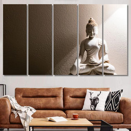 Illumination Buddha Peaceful Mind Buddha Religion Luxury Multi Canvas Prints, Multi Piece Panel Canvas Gallery Art Print Print Multi Canvas 5PIECE(60x36)