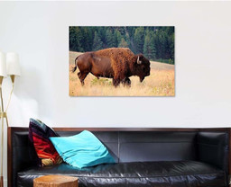 American Bison Buffalo Side Profile Early 1 Bison Animals Luxury Multi Canvas Prints, Multi Piece Panel Canvas Gallery Art Print Print Single Canvas 1 PIECE (32x48)
