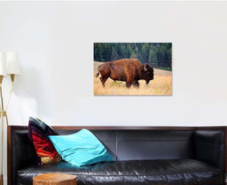 American Bison Buffalo Side Profile Early 1 Bison Animals Luxury Multi Canvas Prints, Multi Piece Panel Canvas Gallery Art Print Print Single Canvas 1 PIECE (24x36)