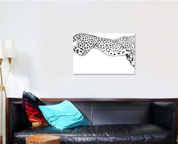 Running Cheetah Drawn Ink By Hand 1 Black Panther Animals Luxury Multi Canvas Prints, Multi Piece Panel Canvas Gallery Art Print Print Single Canvas 1 PIECE (24x36)