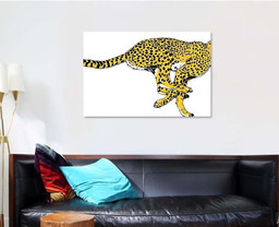 Running Cheetah Drawn Ink By Hand Black Panther Animals Luxury Multi Canvas Prints, Multi Piece Panel Canvas Gallery Art Print Print Single Canvas 1 PIECE (32x48)
