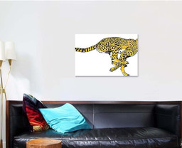 Running Cheetah Drawn Ink By Hand Black Panther Animals Luxury Multi Canvas Prints, Multi Piece Panel Canvas Gallery Art Print Print Single Canvas 1 PIECE (24x36)