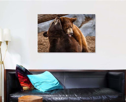 Black Bear Cubs Siblings Playing Bison Animals Luxury Multi Canvas Prints, Multi Piece Panel Canvas Gallery Art Print Print Single Canvas 1 PIECE (32x48)