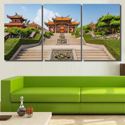 Ma Cultural Village Macau China Translation 1 Buddha Religion Luxury Multi Canvas Prints, Multi Piece Panel Canvas Gallery Art Print Print Multi Canvas 3PIECE(36 x18)