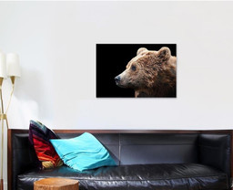 Brown Bear Portrait Isolated On Black Bear Animals Luxury Multi Canvas Prints, Multi Piece Panel Canvas Gallery Art Print Print Single Canvas 1 PIECE (24x36)