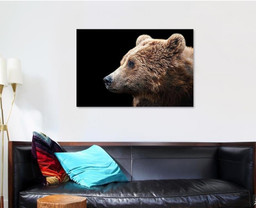 Brown Bear Portrait Isolated On Black Bear Animals Luxury Multi Canvas Prints, Multi Piece Panel Canvas Gallery Art Print Print Single Canvas 1 PIECE (32x48)