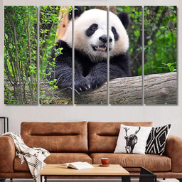 Giant Panda Chengdu China Bear Animals Luxury Multi Canvas Prints, Multi Piece Panel Canvas Gallery Art Print Print Multi Canvas 5PIECE(60x36)