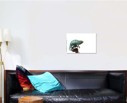 Blue Lizard Panther Chameleon Isolated On 2 Black Panther Animals Luxury Multi Canvas Prints, Multi Piece Panel Canvas Gallery Art Print Print Single Canvas 1 PIECE (16x24)