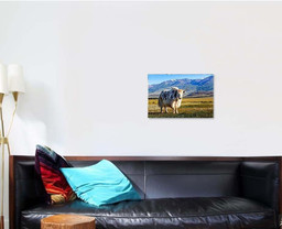 White Black Yak Alpine Mountains Himalayan 1 Bison Animals Luxury Multi Canvas Prints, Multi Piece Panel Canvas Gallery Art Print Print Single Canvas 1 PIECE (16x24)