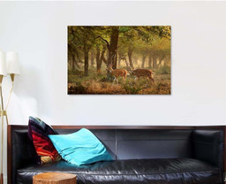 Chital Cheetal Axis Spotted Deers Deer 2 Deer Animals Premium Multi Canvas Prints, Multi Piece Panel Canvas Luxury Gallery Wall Fine Art Print Single Wrapped Canvas (Ready To Hang) 1 PIECE(32x48)