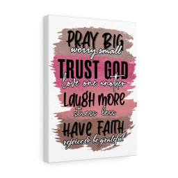 Scripture Canvas Pray Big Trust God Christian Bible Verse Meaningful Framed Prints, Canvas Paintings Framed Matte Canvas 12x16