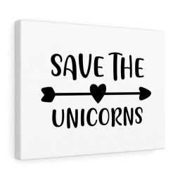Scripture Canvas Save The Unicorns Christian Meaningful Framed Prints, Canvas Paintings Framed Matte Canvas 20x30