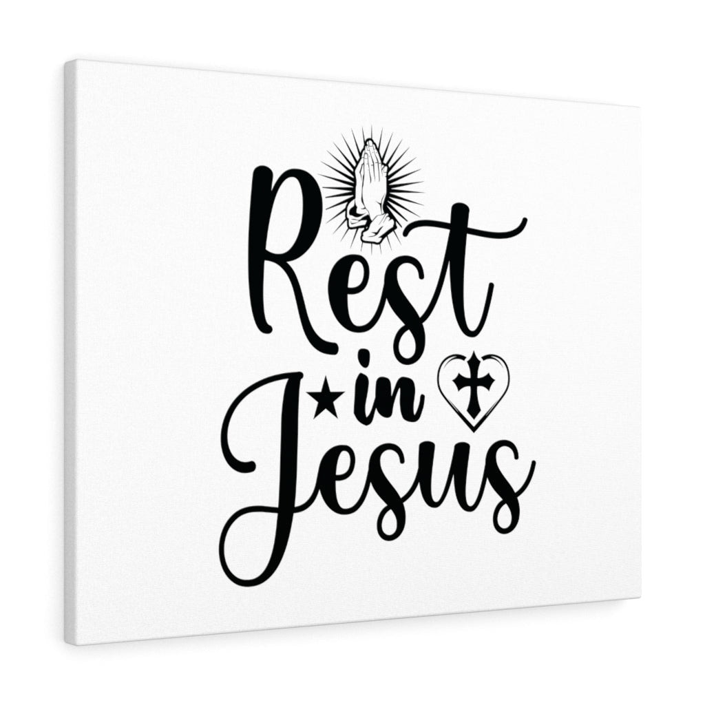 Scripture Canvas Rest In Jesus Christian Bible Verse Meaningful Framed Prints, Canvas Paintings Wrapped Canvas 8x10