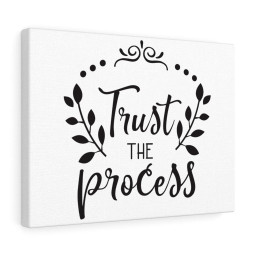Scripture Canvas Trust The Process Christian Meaningful Framed Prints, Canvas Paintings Framed Matte Canvas 8x10