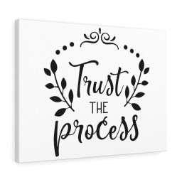 Scripture Canvas Trust The Process Christian Meaningful Framed Prints, Canvas Paintings Framed Matte Canvas 12x16