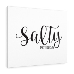 Scripture Canvas Salty Matthew 5:13 Christian Bible Verse Meaningful Framed Prints, Canvas Paintings Framed Matte Canvas 8x10