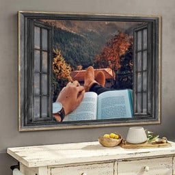 Camping 3D Window View Wall Arts Painting Prints Man Book Forest Ha0533-Tnt Framed Prints, Canvas Paintings Wrapped Canvas 8x10