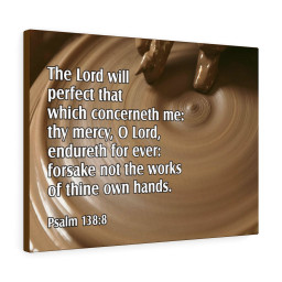 Scripture Canvas The Lord Will Perfect Psalm 138:8 Christian Bible Verse Meaningful Framed Prints, Canvas Paintings Framed Matte Canvas 12x16