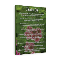 Scripture Canvas Joyful Noise Of Salvation Psalm 98 Christian Meaningful Framed Prints, Canvas Paintings Framed Matte Canvas 8x10