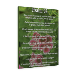 Scripture Canvas Joyful Noise Of Salvation Psalm 98 Christian Meaningful Framed Prints, Canvas Paintings Framed Matte Canvas 12x16