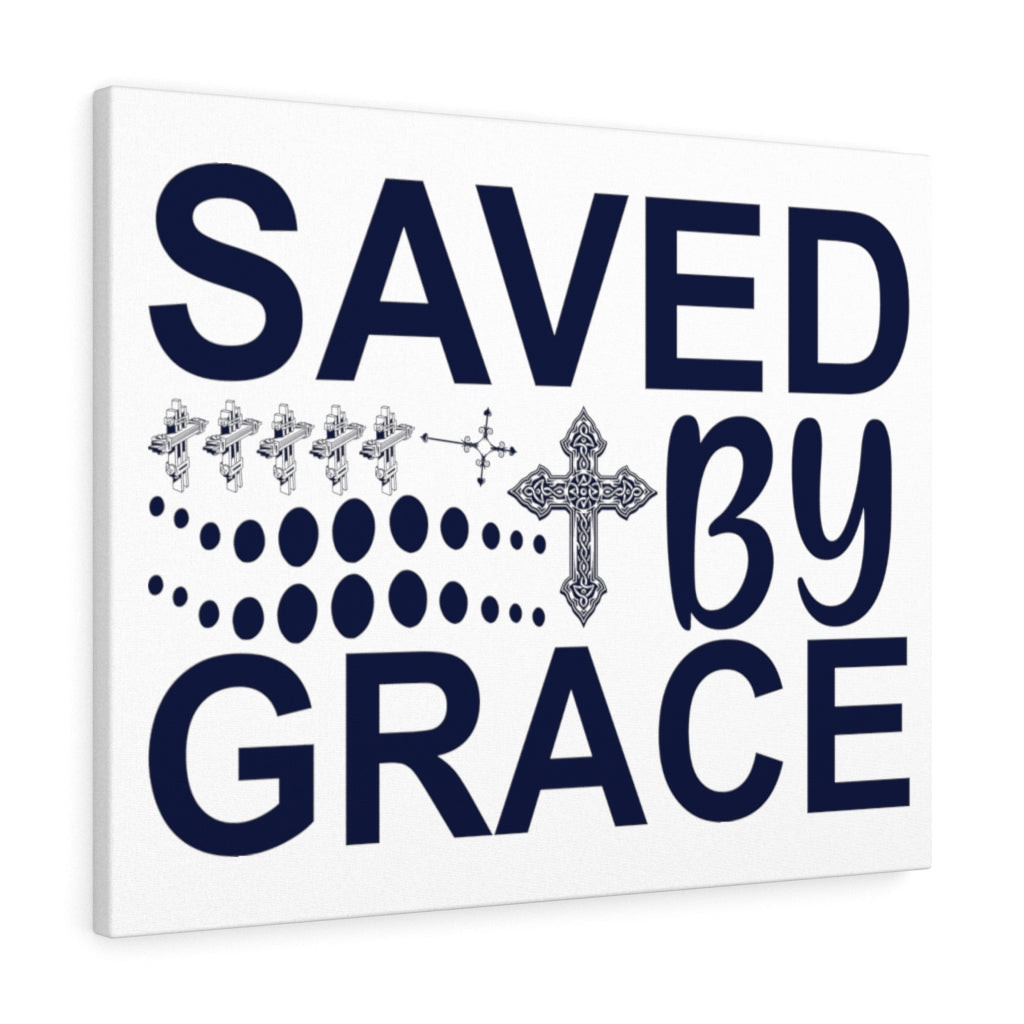 Scripture Canvas Saved By Grace Christian Meaningful Framed Prints, Canvas Paintings Wrapped Canvas 8x10