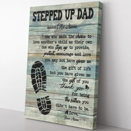 Bonus Dad Definition For Step Father'S Day, Steps Up To Provide Encourage And Love Step Dad Framed Prints, Canvas Paintings Wrapped Canvas 8x10