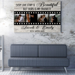 Personalized Canvas Painting, Canvas Hanging Gift For Husband, Every Love Story Is Beautiful Our Is My Favorite Framed Prints, Canvas Paintings Framed Matte Canvas 24x36